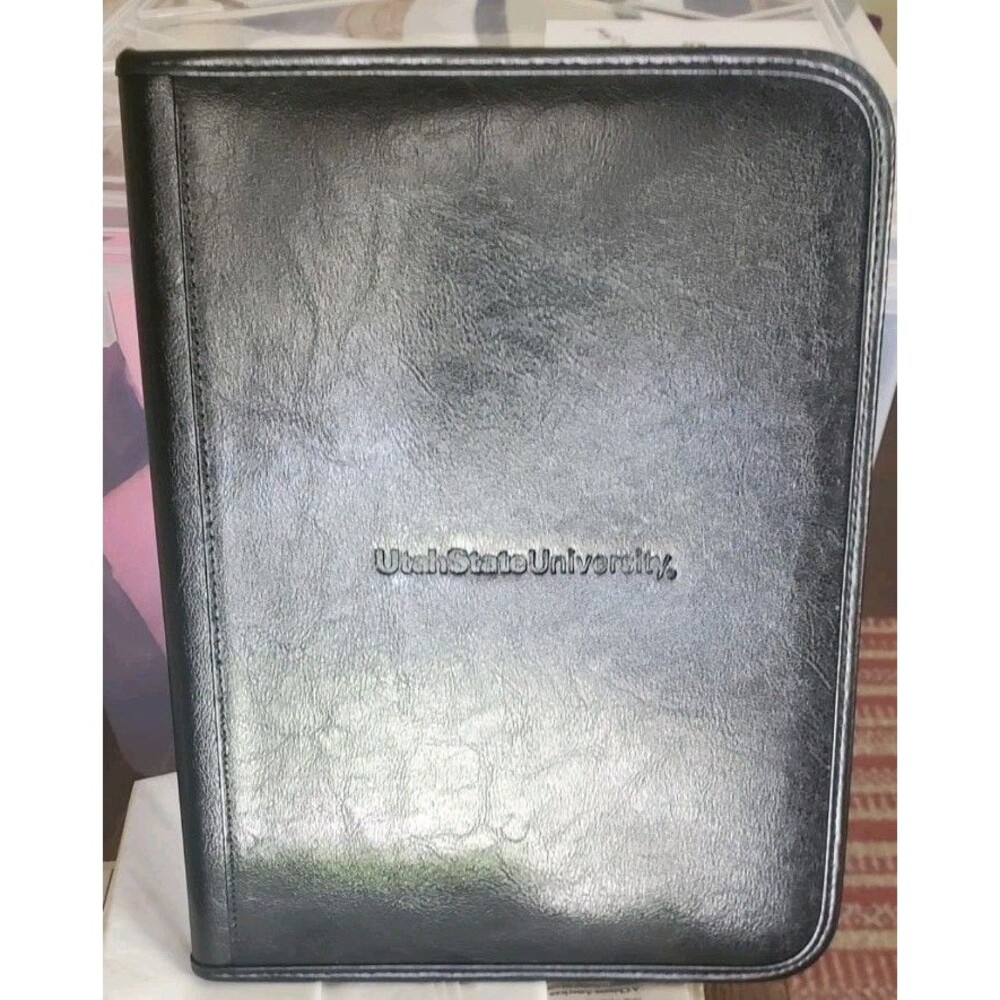 Utah State U State Leather Notepad Holder Portfolio Padfolio with Paper Gemline